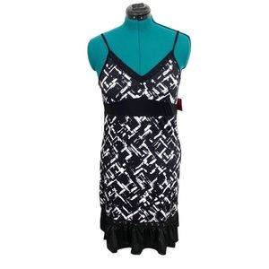 NWT Catherine Malandrino slip dress black L NWT